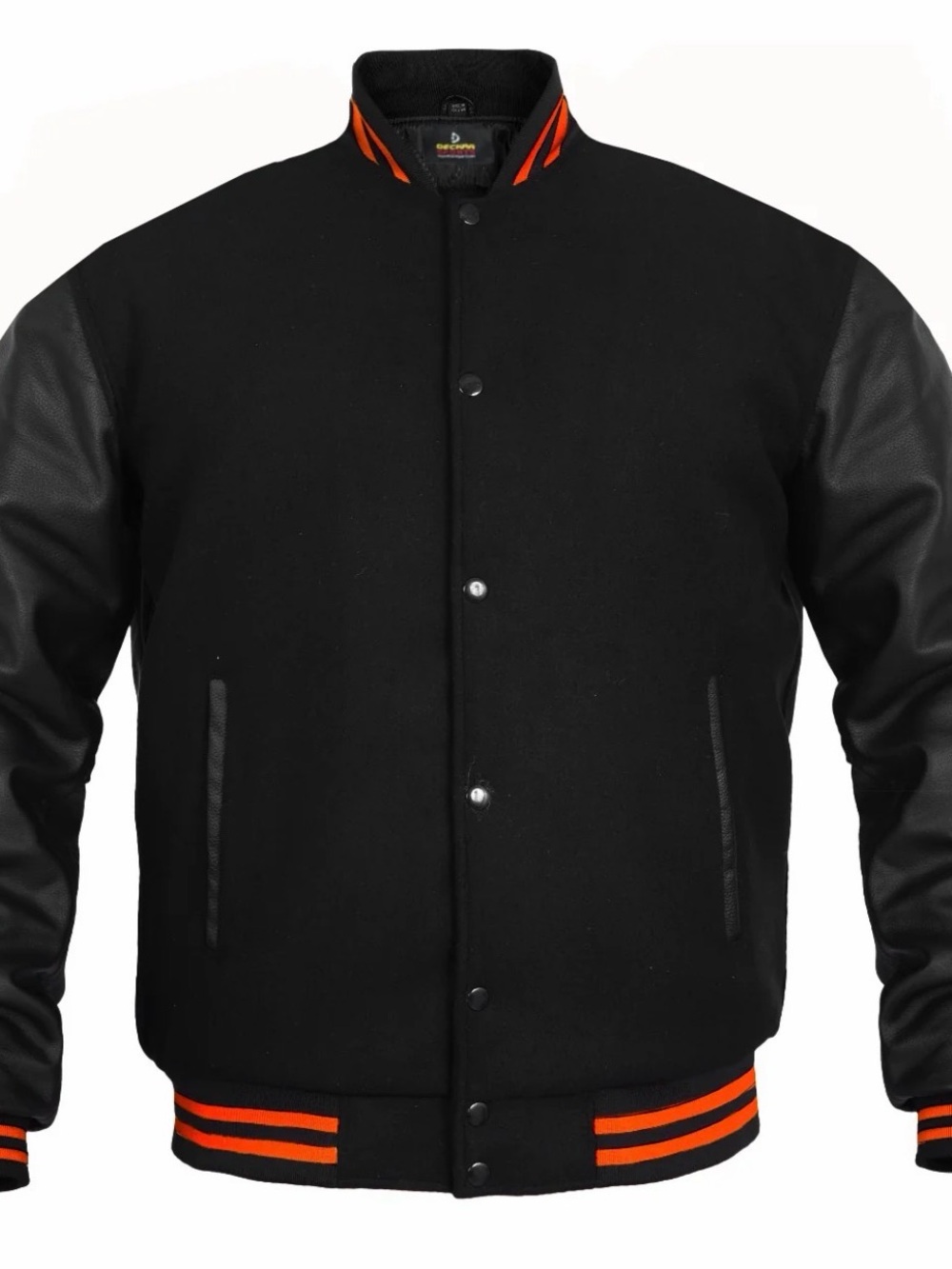 Deckra Sports Men’s XXL Wool & Faux Leather Varsity Letterman Jacket